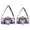 Purple Gingham & Stripe Duffle Bag Small and Large