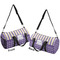 Purple Gingham & Stripe Duffle bag small front and back sides