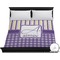 Purple Gingham & Stripe Duvet Cover - King (Personalized)