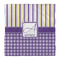 Purple Gingham & Stripe Duvet Cover - Queen - Front