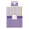 Purple Gingham & Stripe Duvet Cover Set - Twin - Alt Approval