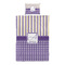 Purple Gingham & Stripe Duvet Cover Set - Twin XL - Alt Approval