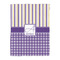 Purple Gingham & Stripe Duvet Cover - Twin - Front