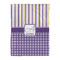 Purple Gingham & Stripe Duvet Cover - Twin XL - Front
