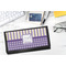 Purple Gingham & Stripe DyeTrans Checkbook Cover - LIFESTYLE