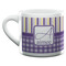 Purple Gingham & Stripe Espresso Cup - 6oz (Double Shot) (MAIN)