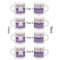 Purple Gingham & Stripe Espresso Cup Set of 4 - Apvl