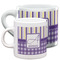 Purple Gingham & Stripe Espresso Mugs - Main Parent