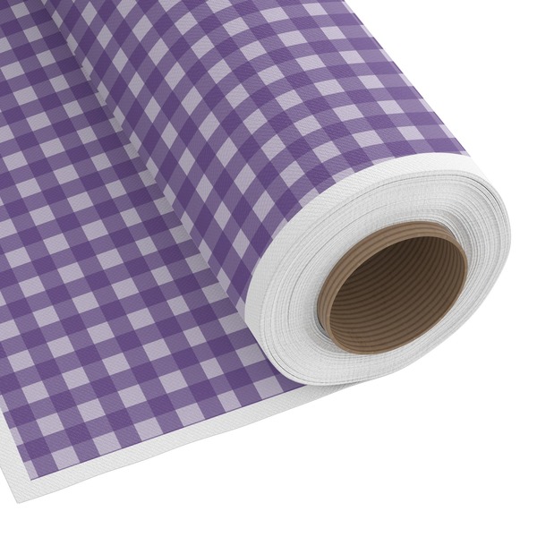 Custom Purple Gingham & Stripe Fabric by the Yard - Copeland Faux Linen