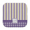 Purple Gingham & Stripe Face Cloth-Rounded Corners