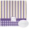 Purple Gingham & Stripe Wash Cloth with soap