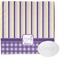 Purple Gingham & Stripe Washcloth (Personalized)