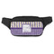 Purple Gingham & Stripe Fanny Pack - Modern Style (Personalized)