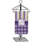 Purple Gingham & Stripe Finger Tip Towel (Personalized)
