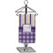 Purple Gingham & Stripe Finger Tip Towel - Full Print (Personalized)