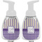 Purple Gingham & Stripe Foam Soap Bottle Approval - White