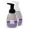 Purple Gingham & Stripe Foam Soap Bottles - Main