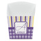 Purple Gingham & Stripe French Fry Favor Boxes (Personalized)