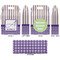 Purple Gingham & Stripe Gable Favor Box - Approval