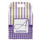 Purple Gingham & Stripe Gable Favor Box - Front