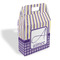 Purple Gingham & Stripe Gable Favor Box - Main
