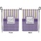 Purple Gingham & Stripe Garden Flag - Double Sided Front and Back