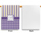 Purple Gingham & Stripe Garden Flags - Large - Single Sided - APPROVAL