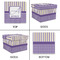 Purple Gingham & Stripe Gift Boxes with Lid - Canvas Wrapped - X-Large - Approval