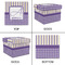 Purple Gingham & Stripe Gift Boxes with Lid - Canvas Wrapped - XX-Large - Approval
