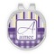 Purple Gingham & Stripe Golf Ball Hat Marker Hat Clip