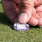 Purple Gingham & Stripe Golf Ball Marker - Hand