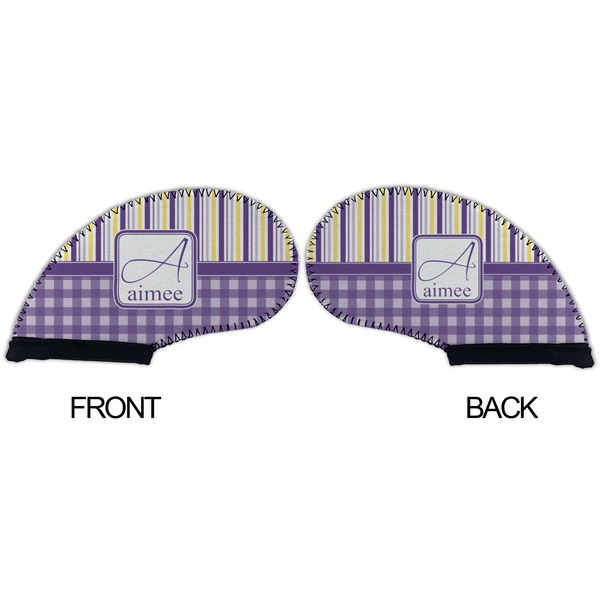 Purple Gingham & Stripe Golf Club Covers - APPROVAL