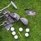 Purple Gingham & Stripe Golf Club Covers - LIFESTYLE