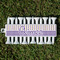Purple Gingham & Stripe Golf Tees & Ball Markers Set - Front
