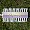 Purple Gingham & Stripe Golf Tees & Ball Markers Set (Personalized)