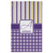 Purple Gingham & Stripe Golf Towel - Front (Large)