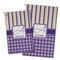 Purple Gingham & Stripe Golf Towel - PARENT (small and large)