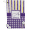 Purple Gingham & Stripe Golf Towel (Personalized)