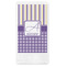 Purple Gingham & Stripe Guest Napkin - Front View