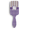 Purple Gingham & Stripe Hair Brushes (Personalized)