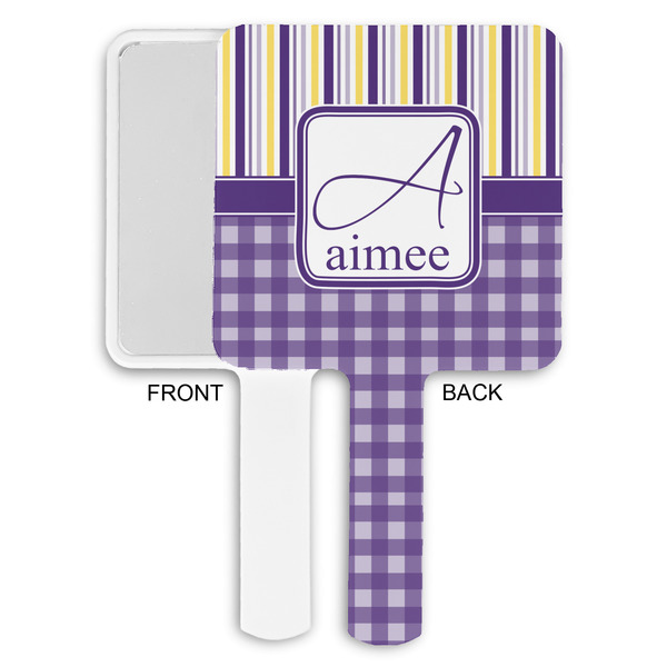 Purple Gingham & Stripe Hand Mirrors - Approval