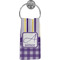 Purple Gingham & Stripe Hand Towel (Personalized)