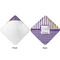 Purple Gingham & Stripe Hooded Baby Towel- Approval