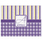 Purple Gingham & Stripe Indoor / Outdoor Rug - 6'x8' - Front Flat