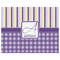 Purple Gingham & Stripe Indoor / Outdoor Rug - 8'x10' - Front Flat