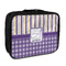 Purple Gingham & Stripe Insulated Lunch Bag (Personalized)