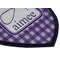 Purple Gingham & Stripe Iron on Shield 3 Detail