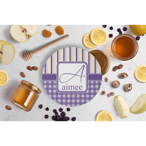 Purple Gingham & Stripe Jar Opener - Lifestyle Image