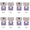 Purple Gingham & Stripe Jersey Bottle Cooler - Set of 4 - APPROVAL