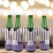 Purple Gingham & Stripe Jersey Bottle Cooler - Set of 4 - LIFESTYLE